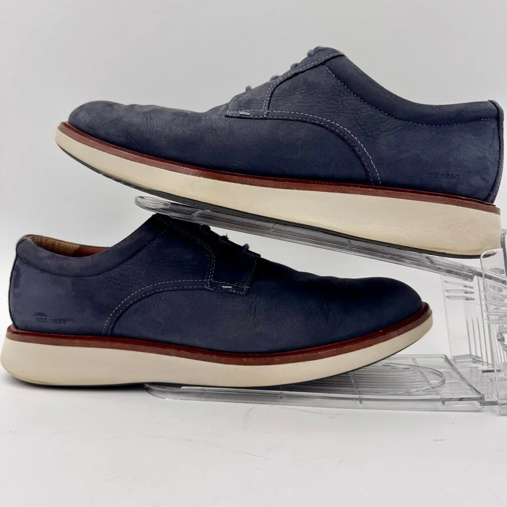 Johnston & Murphy XC+ Parker Navy Nubuck Leather Waterproof Oxford Men's 11W